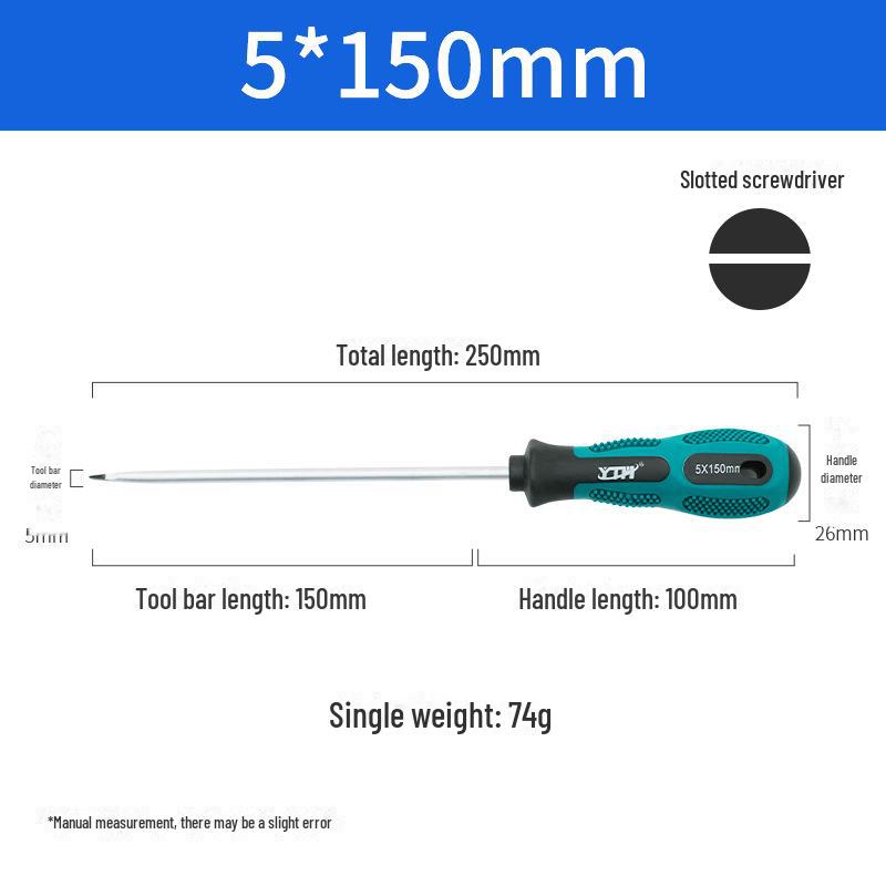Dual-Purpose Mini Screwdriver Set: Single-use Cross & Flat Head, Magnetic Core, Impact-Resistant