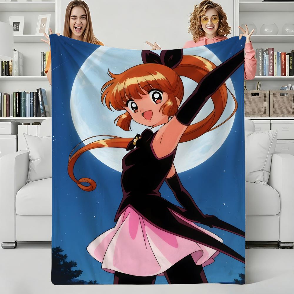 Anime S-Saint Tail Throw Flannel Blanket Perfect for Sofa Office Bed Travel Sleep Read Relax Camping four season use