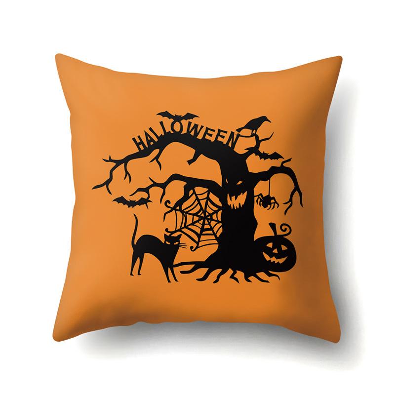 Halloween Pillowcase Car Waist Pillow Pumpkin Sofa Cushion Cover Office Home Living Room Pillowcase