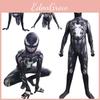 Venom Adult Kids Spiderman Superhero Boys Cosplay Costume Jumpsuit Dress Fancy