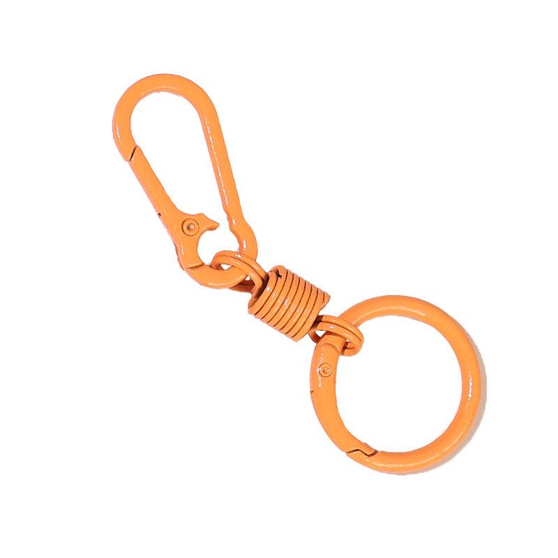 Colorful Zinc Alloy Carabiner Keychain with Rebound Finger Ring