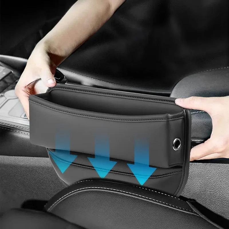 1PCS Storage Box Multifunction Car Seat Gap Filler Leak-proof Storage Bag Cup Holder PU Leather Seat Slot Organizer Box