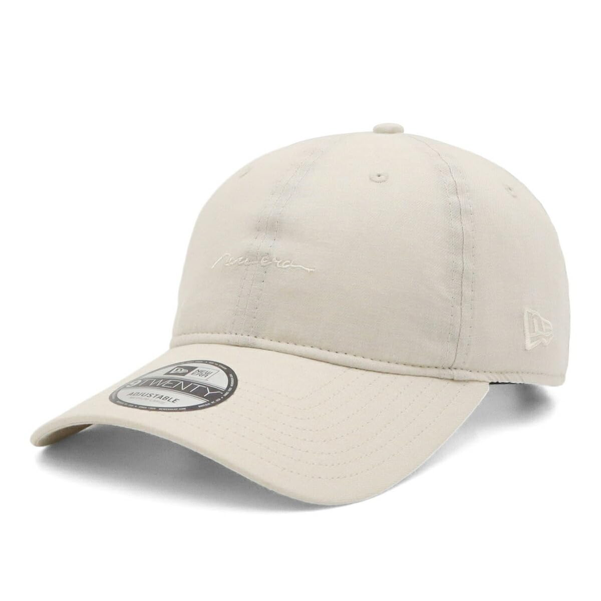 

New Era 9Twenty Long Visor Light ONSPOTZ Easy Snap Cotton Flax with Handwritten Logo Cap, Beige, Exclusive, M/L,
