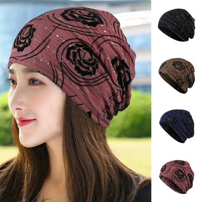 Women's Floral Thin Postpartum Hat Breathable Hood