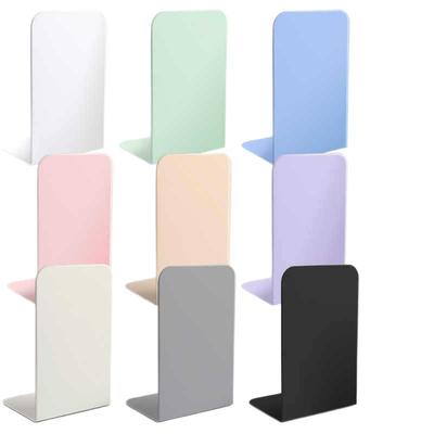 2Pcs Simple Metal Book Stand Desktop Non-slip Bookend Student Book Organizer Bookends Large Thickened Books Storage Rack