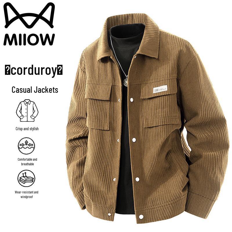 

Miiow Men s Corduroy Casual Jacket 6XL