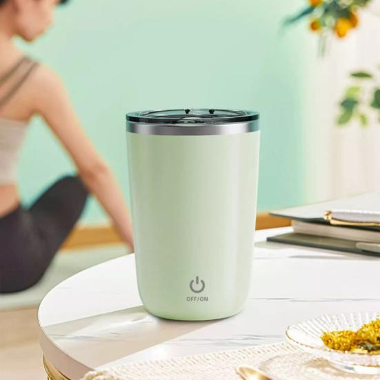 Automatic Magnetic Stirring Coffee Mug 350ml Electric Mixing Cup Stainless Steel Self