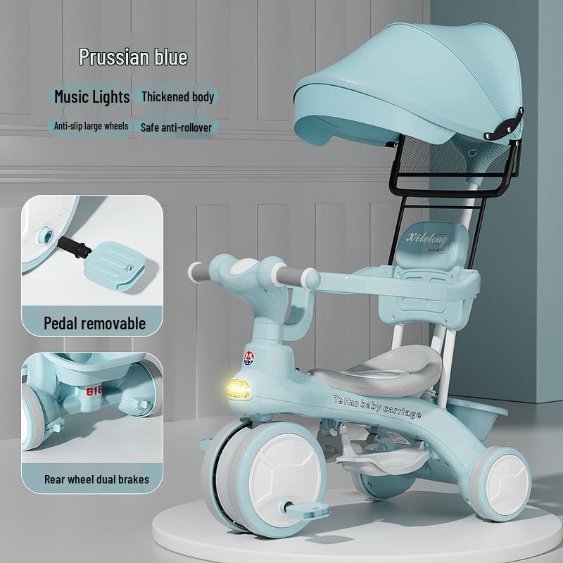 4-in-1 Children's Tricycle Scooter & Stroller for Boys & Girls