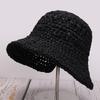 Foldable sun hat beach hat summer straw weaving women's small fresh sun protection hat outdoor travel vacation bucket hat