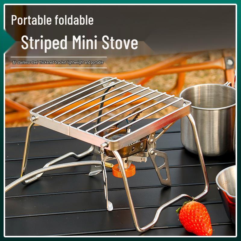 Portable Outdoor Stainless Steel Folding Gas Stove and Grill Rack