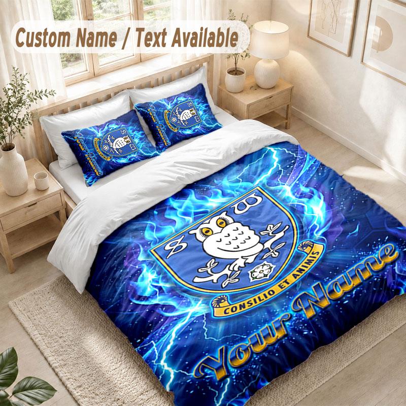 Custom Name Bedding Set 3 PiecesSheffield Wednesday FC Print Duvet Cover + 2 Pillowcases Soft Bed Decor