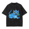 Saja Boys Kpop Demon Hunters Graphic Print T-Shirt Vintage Washed Cotton Men Women Streetwear Harajukuj Fashion Summer New Tee Casual Oversized Top
