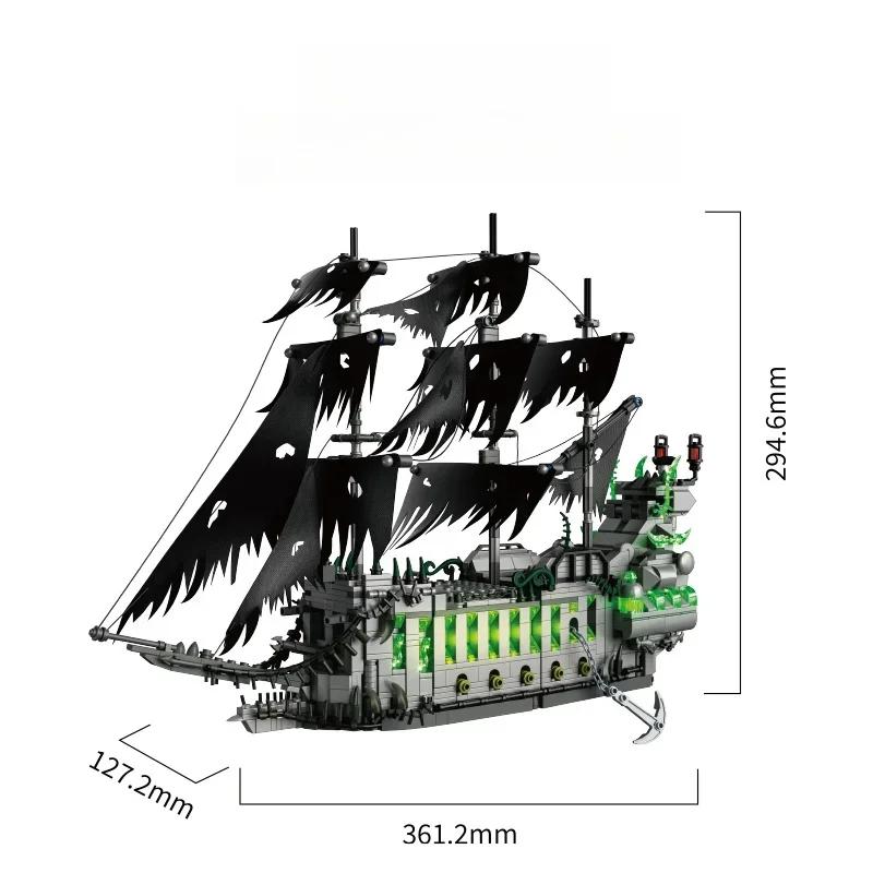 KNEW BUILT Ghost ShipMagic Lab & Train Mini Building Block Toys-Ideal DIY Halloween DecorEducational Assembly Gifts for Kids