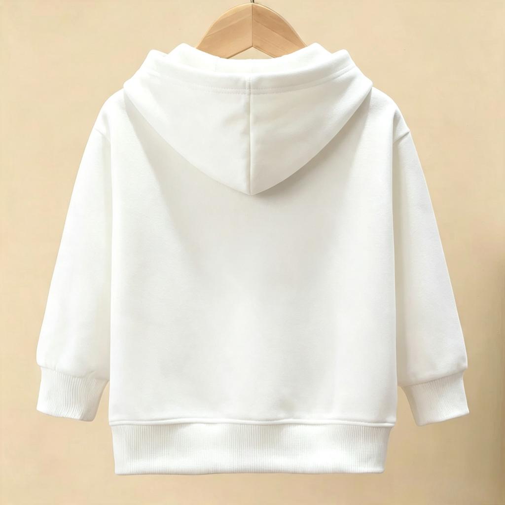 Latest Fall/Winter Children's Solid-Color Loose-Fitting Warm Hooded Sweater - Popular Boys' and Girls' Streetwear Top