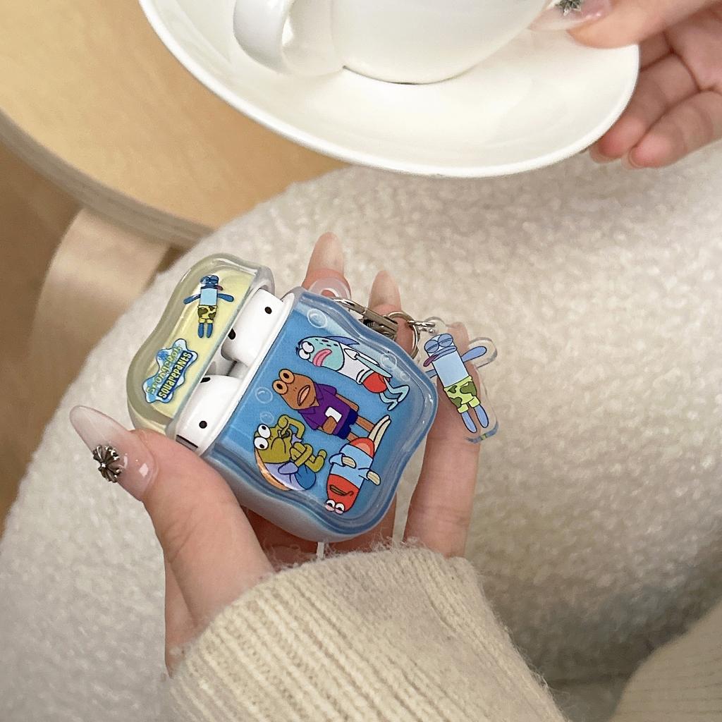 Für AirPods 4 Pro 3 2 1 Pro2 Pro3 Kopfhörerhülle 3D Clownfisch Silikon Cartoon Kopfhörerbox mit Anhängerabdeckung