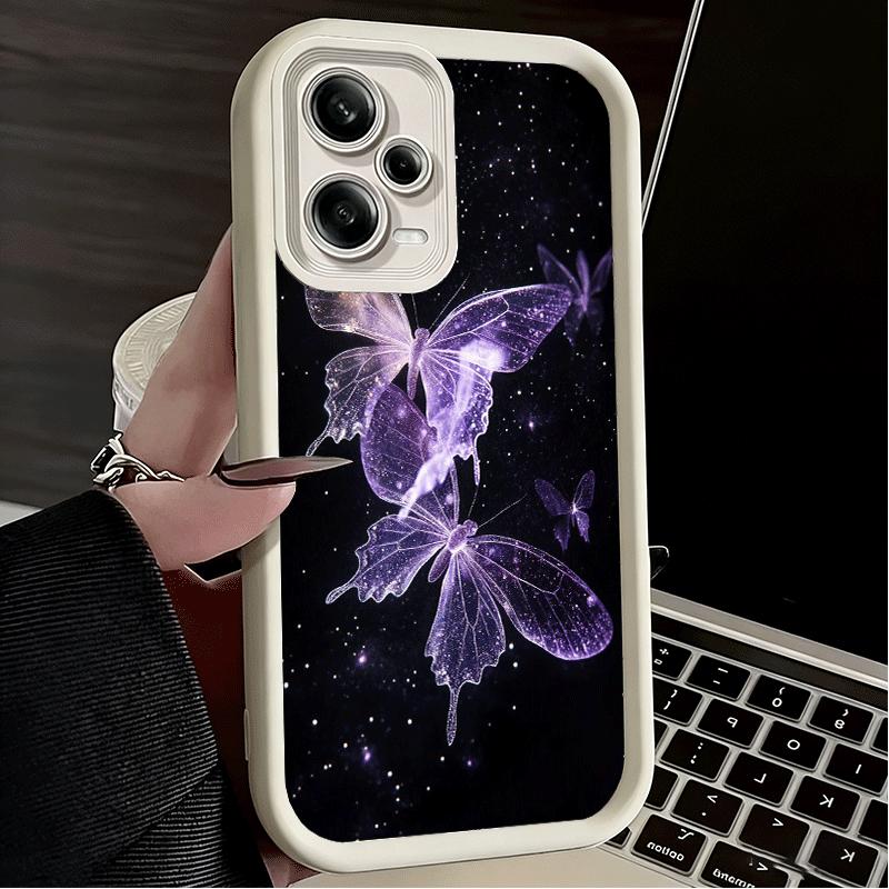 Phone Case for Xiaomi Redmi Note 15 14 13 Pro Plus Beautiful Purple Butterfly Shell 12S 11 11S 11T 5G 14S Soft Silicone Funda