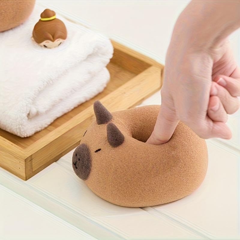 Soft Nano Capybara Bath Sponge, Gentle Exfoliating Shower Cleansing Brush, High-Density Foaming Bath Tool & Lovely Gift for Home