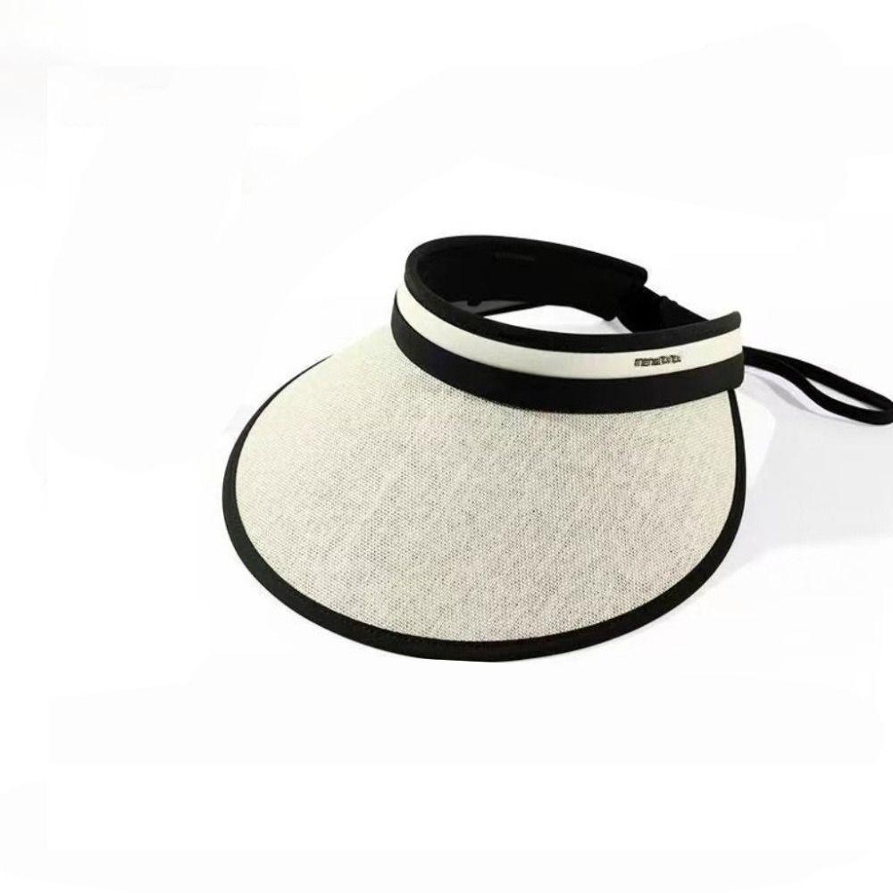 UV-Schutz Stroh Strandhut Breiter Rand Sonnenschutzhut Damen Mode Leerer Oberteilhut Damen