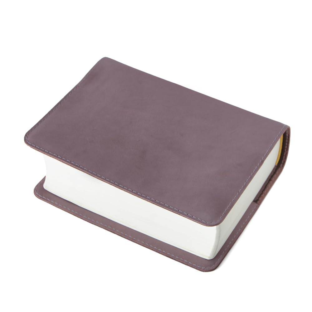 

Handmade leather book cover by a Japanese bag maker Small Bible cover (vintage purple)