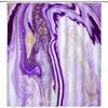 Purple Crystal Marble Abstract Shower Curtain For Bathroom Turquoise Teal Mineral Rock Texture Modern Shower Curtain With Hooks