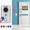 2.4G Wireless Video Intercom 7in TFT LCD Doorbell Swipes Card Night Vision Visual Doorphone with 3