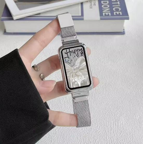 

Металлический ремешок, совместимый с браслетом Huawei 10/9/8/7 и Honor 6/7, версия NFC - стильный летний дизайн For Huawei Bracelet 10/9/8/NFC