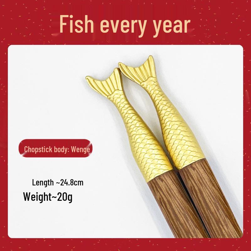 Chinese Style Solid Red Wood Chopsticks - Creative Gift for Household Use
