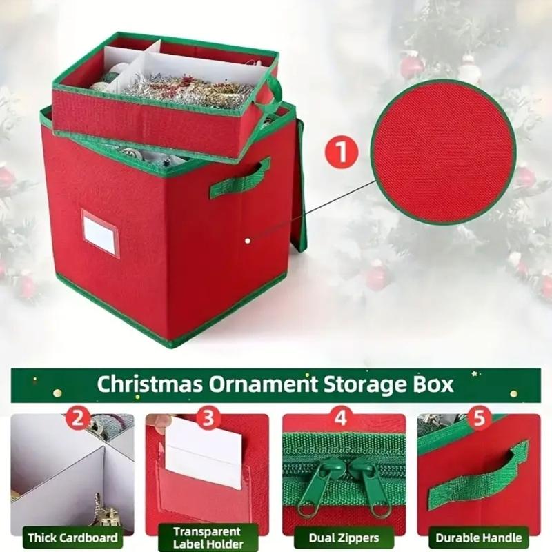 Foldable 64 Compartment Organizers Box Waterproof Nonwoven Fabric for Christmas Light Storage