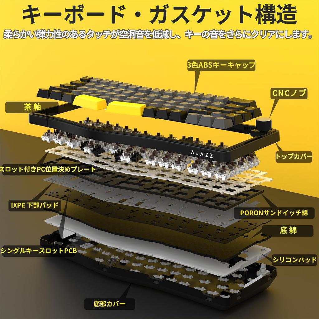 AKS068 Herní klávesnice Rozložení Aalis Kabelová 68 kláves Hnědá Axis Ergonomie vyměnitelná za provozu VIA Programovatelná mechanická klávesnice s RGB podsvícením USB