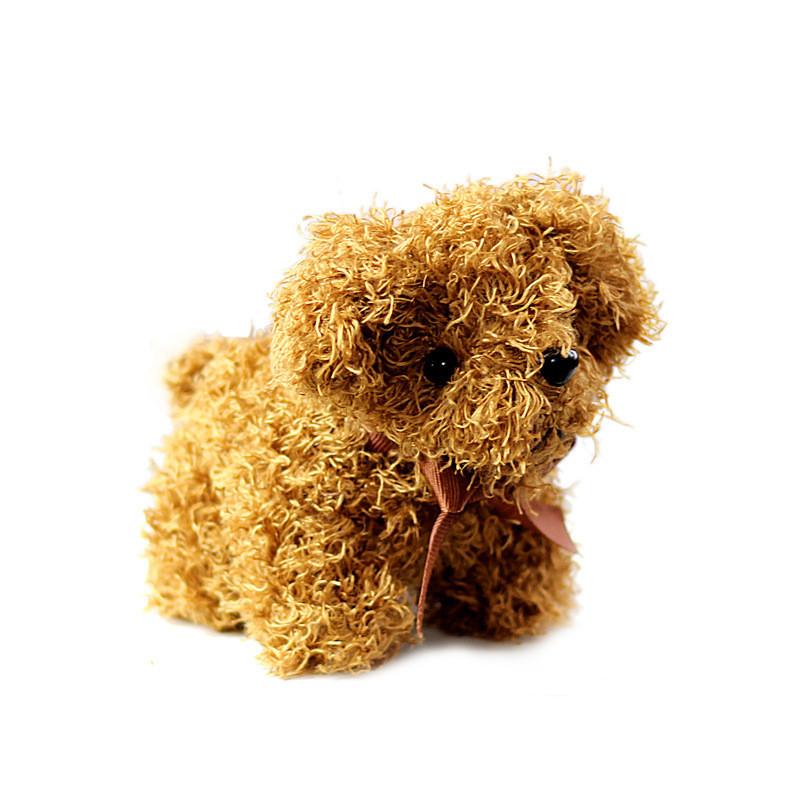 Adorable Teddy Dog Plush Keychain Miniature Stuffed Animal Bag Accessory 12cm