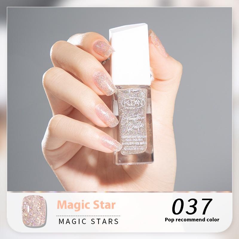 New KUDAN Diamond Realm Nail Polish No-Baking Quick Drying 10ml Tear Light Fragrance Summer