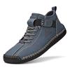 Herren Lederschuhe Outdoor Bequem Mode Weich Homme Knöchel Rutschfest Flach Freizeit Mokassin Handgefertigt High Top Schuhe