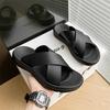 Men Shoes New Summer Shoes Italian Leather Slippers Men High Quality Size 38-47 Beach Slip on Flats Man Flip Flops Mens Sandals
