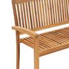 Garden Bench 2 Seater Stackable 120 cm Solid Teak Wood