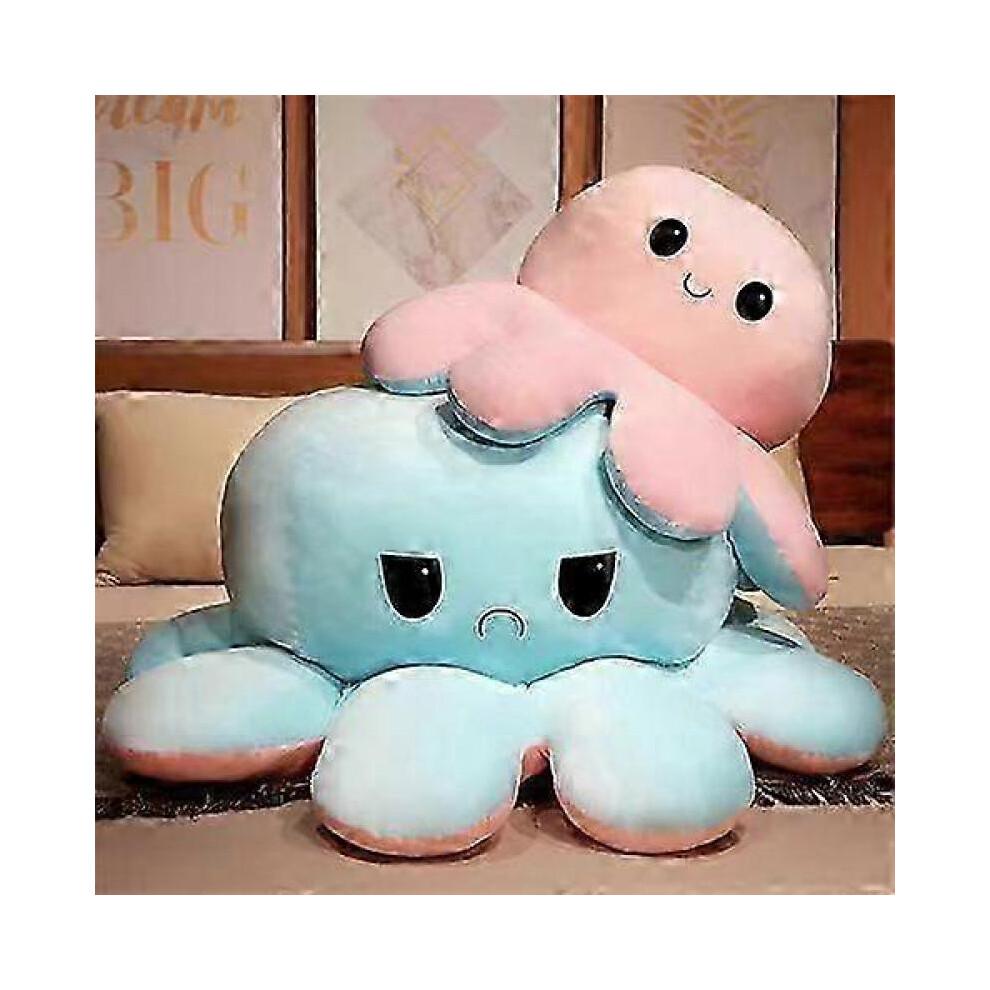 (130cm,Blue)NEW Reversible Octopus Stuffed Animal, Large Plush Octopus Cushion Pillow Toys