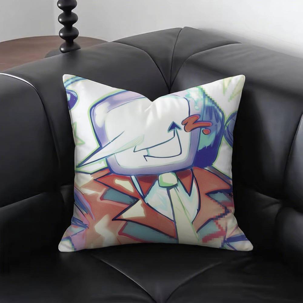 

Cartoon Game Deltarune Tenna Meme Pillow Case Fashion Square Pillowcase Bedroom Sofa Room Ins Decoration Leisure 40x40cm16x16in