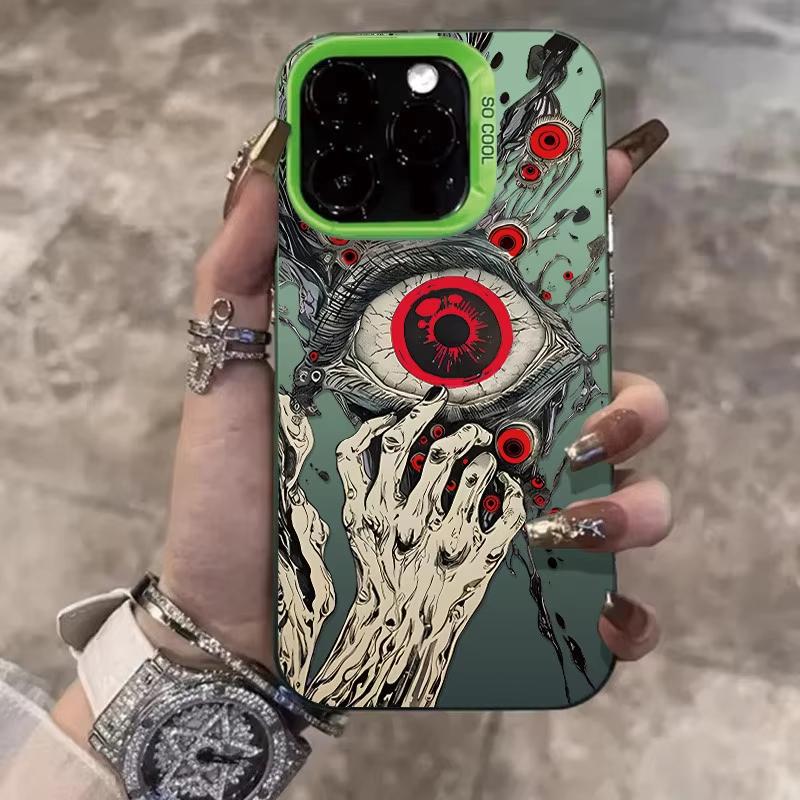 

Жуткий Стиль Глаз Рисунок Чехол для Телефона Для iPhone 16 15 14 13 12 11 Pro Max 7 8 Plus XR XS Max Ударопрочный Силиконовый Покрытие Чехол iPhone 13 Mini