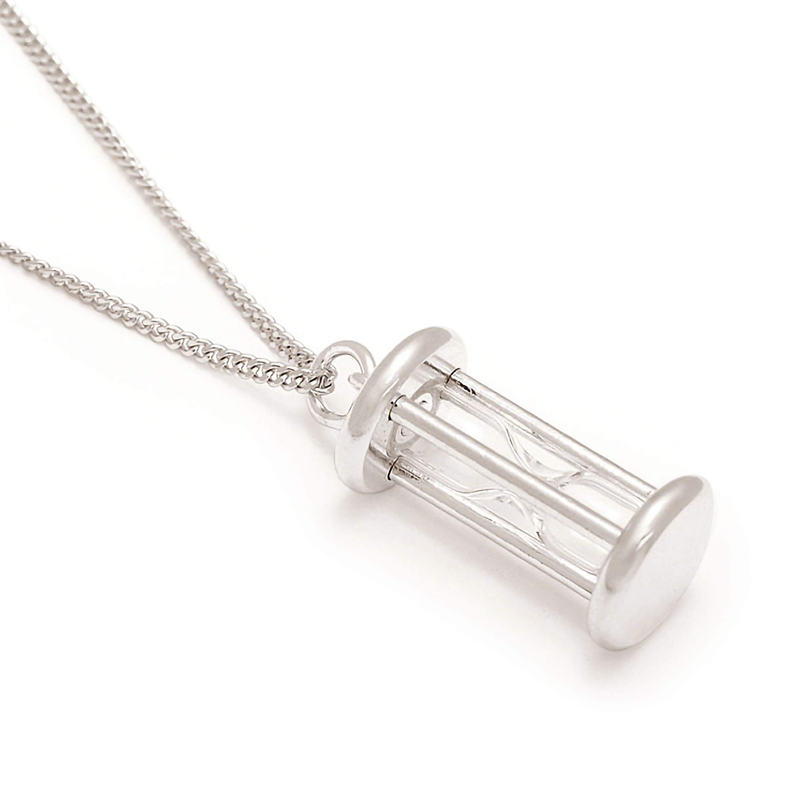 

Подвеска Пепел Песочные часы Песочные часы Серебро 925 Ручная работа Мемориальная [Mirai Soso] K-202S