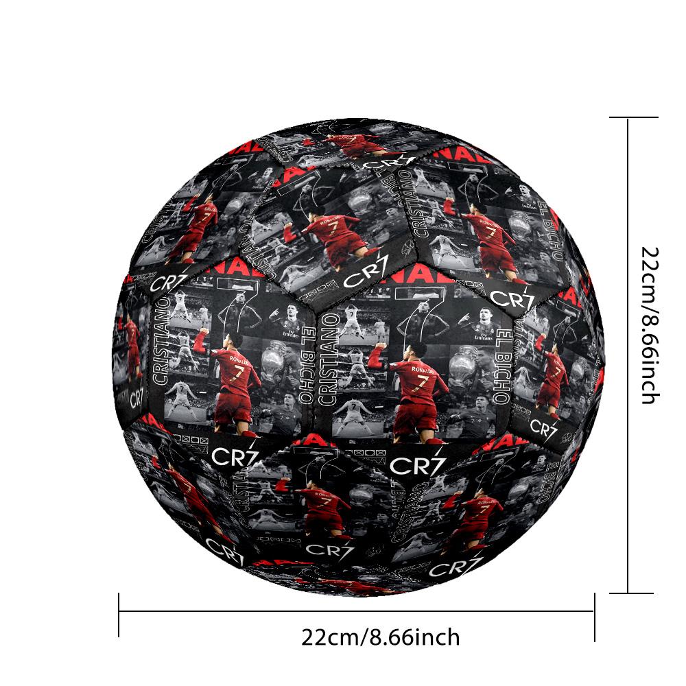 Ronaldo's Cristiano Ronaldo Football Legend Soccer Ball Size 5 Football Machine-Stitched Indoor/Outdoor Training and Matches
