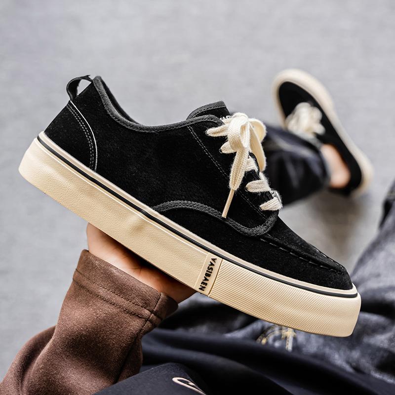 Men 's Casual Four Seasons Fashion Canvas Skateboarding Students Comfortable Sneakers Boys Trending Soft Sole Breathable Shoes