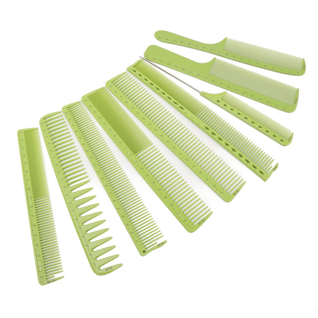9 Pcs Hair Comb Set Professional High Temperature Resistant Stylists Comb Set for Men Teasing Styling