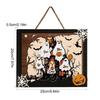 Halloween Ghost Family Sign Wooden Ghost Picture Frame Tabletop Decoration for Halloween Farmhouse Shelf Desktop Home Decor