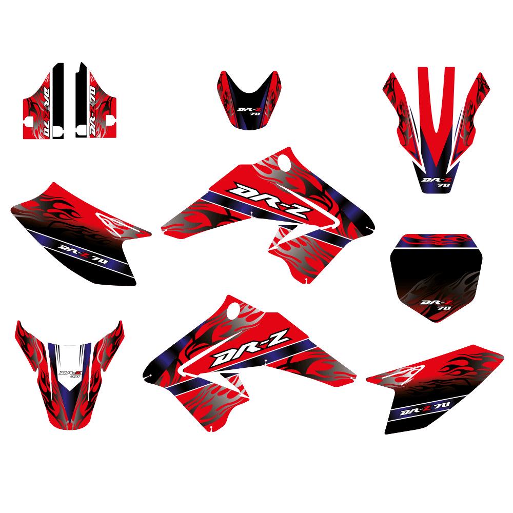 

High-Quality Custom Decals for Suzuki DR-Z 70 Off-road Motorcycle (2009-2019) Thickened - 29mil