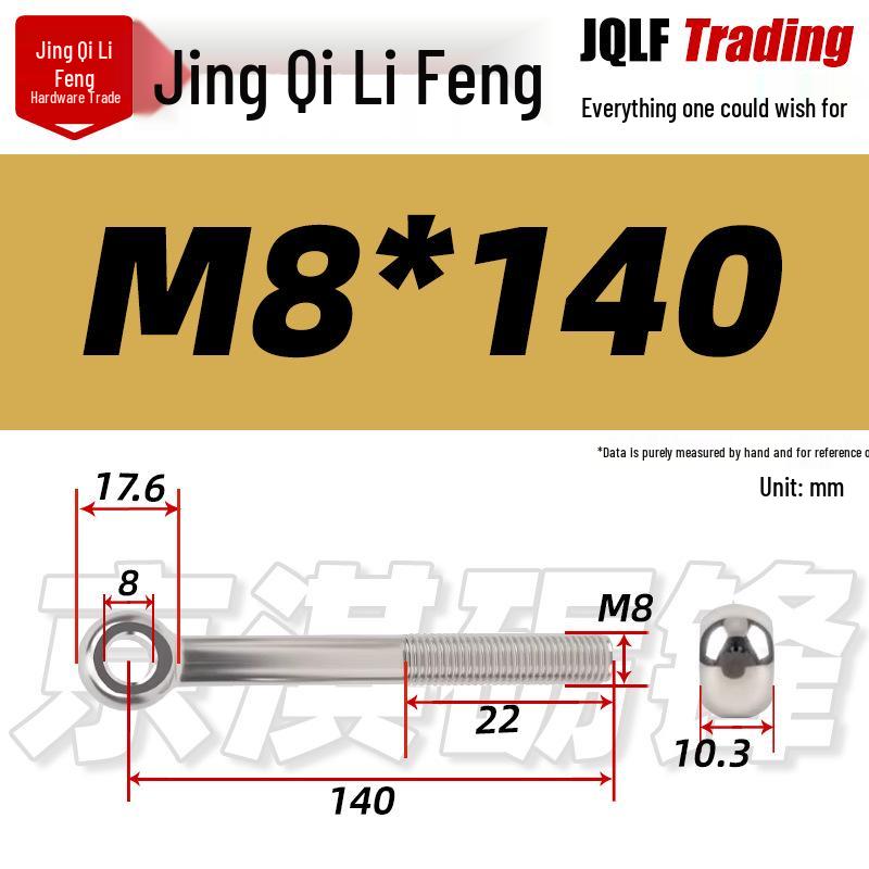 Stainless Steel GB798 Eye Bolt, Full Series M5-M16