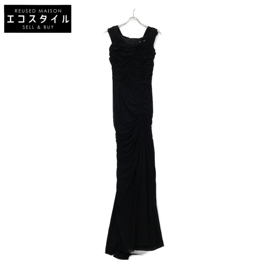 Tadashi Shoji 738814LJ Black Mesh Long Dress Dress XS blackUsed