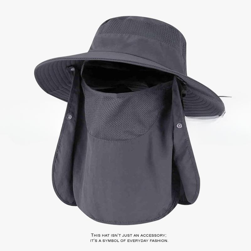 Men and Women's Summer Sun Hat Outdoor Breathable Sun Hat Big Brim Fisherman Hat Neck Protection Fishing Hat Sun Protection Hat Sun Protection Hat