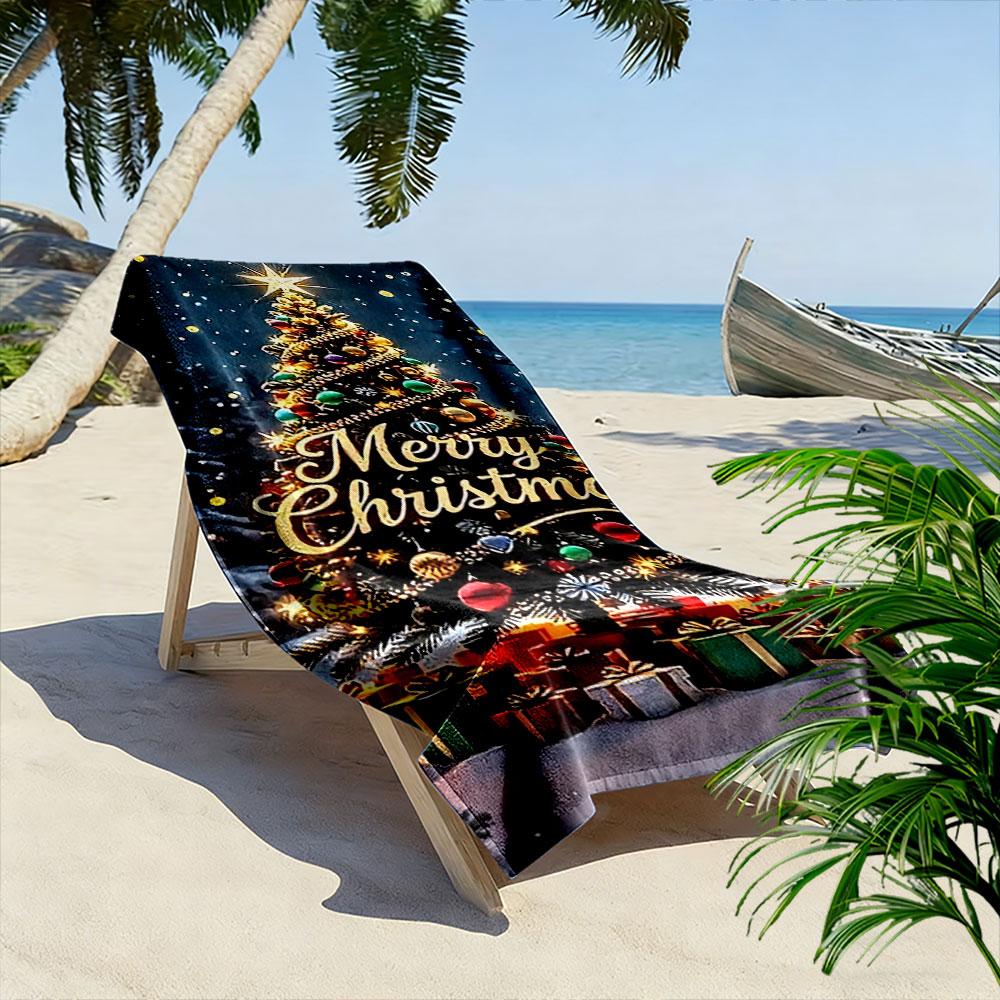 Christmas Tree with Gifts A must-have beach towel for beach travel