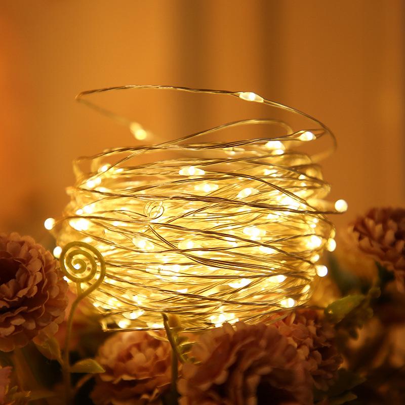 USB-betriebene Sternen-Lichterkette mit Fernbedienung, 8 Modi - Ideal für Sträuße und Dekorationen