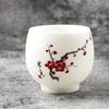 China Tea Cup Drinkware Teaware Tea Bowl Chinese Suet Jade Ceramic Hand Painted Flowers Plant  Water Mug Office Gift 200ml