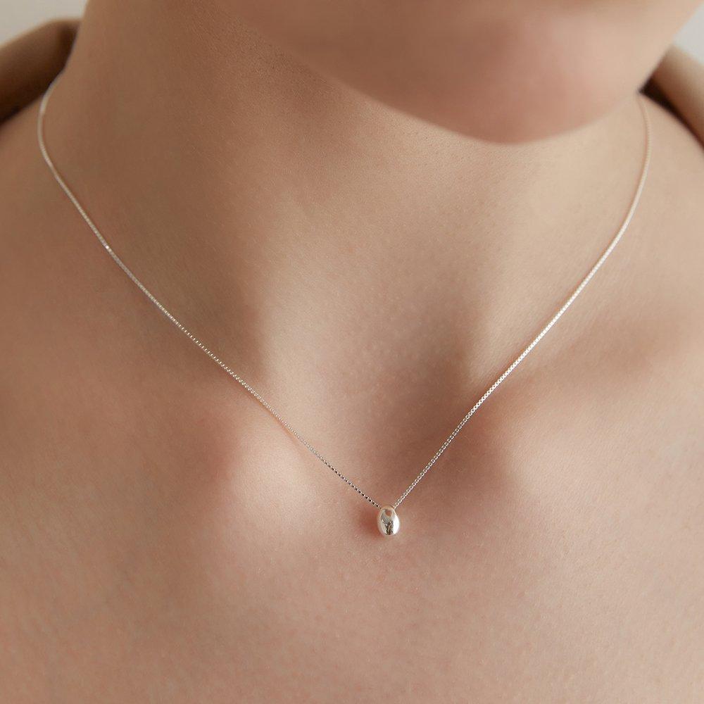 

(92.5 Silver) Egg Ornament Necklace Nz2130 Gold Plated